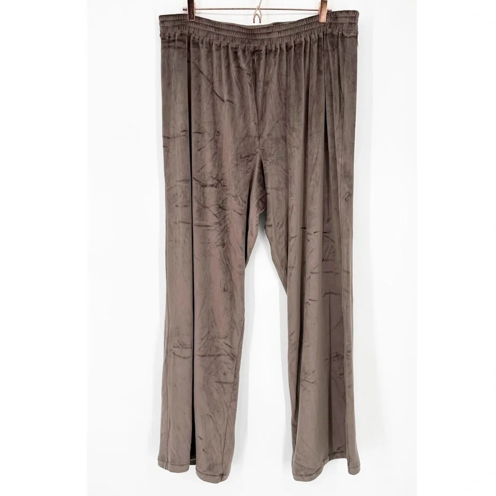 NWT SKIMS VELOUR Wide Leg PANTS Amethyst AP-LPT-0392